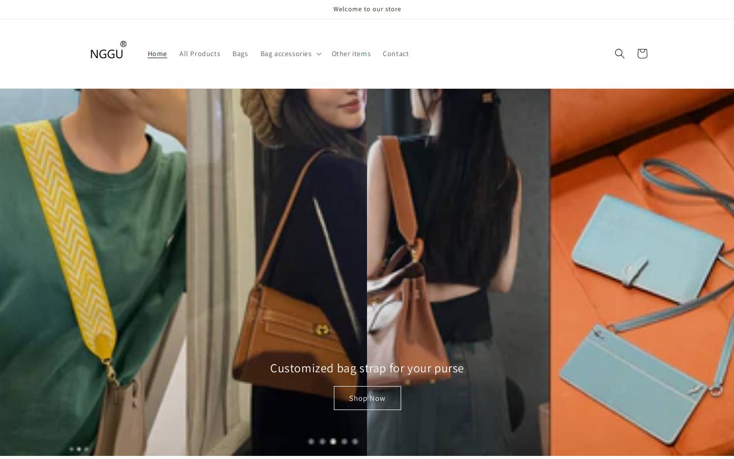 shoulderbagstrap.com homepage screenshot