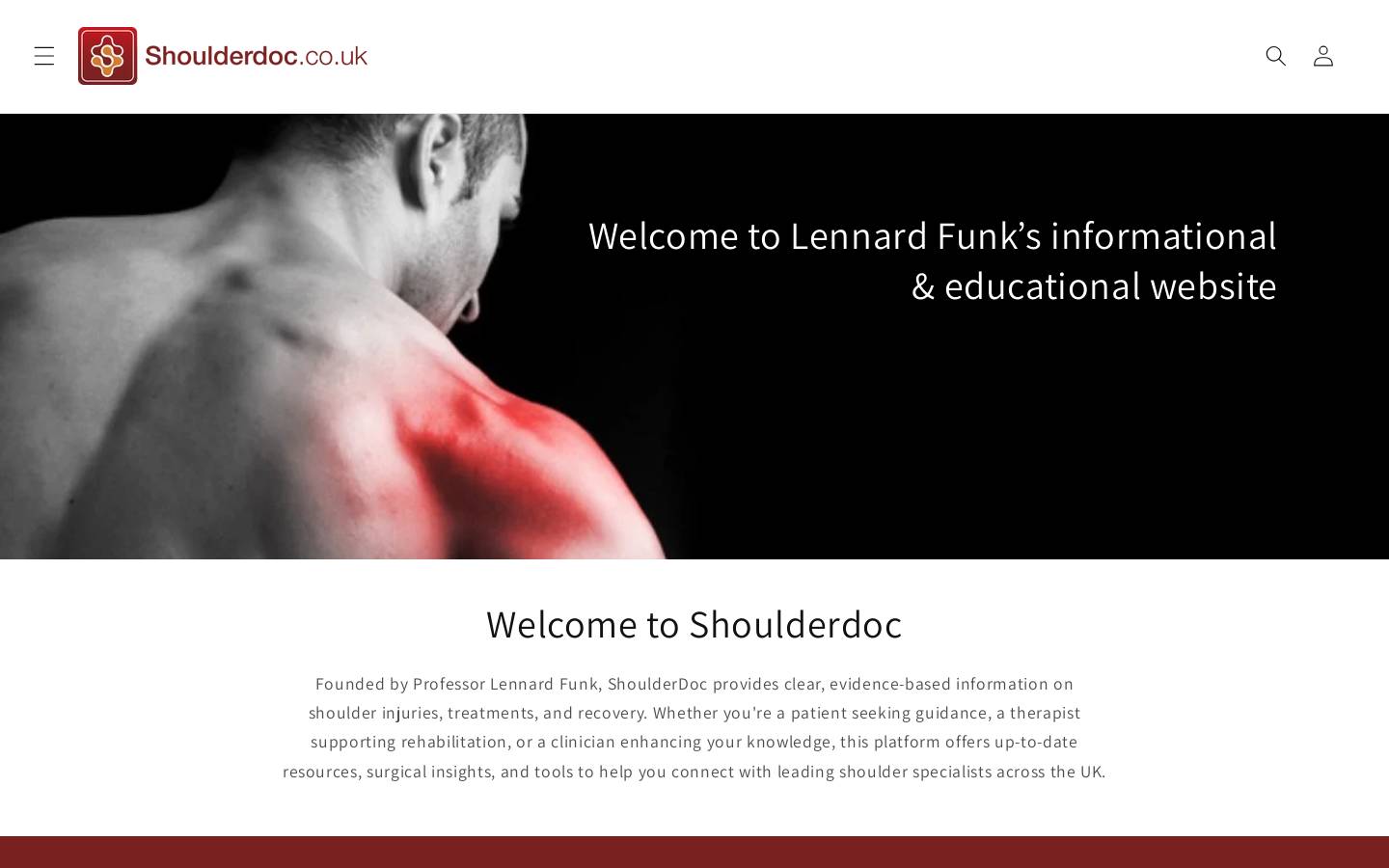 shoulderdoc.co.uk homepage screenshot