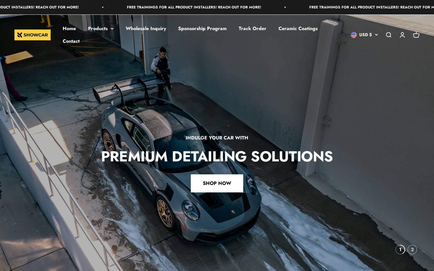 showcarcare.com homepage screenshot