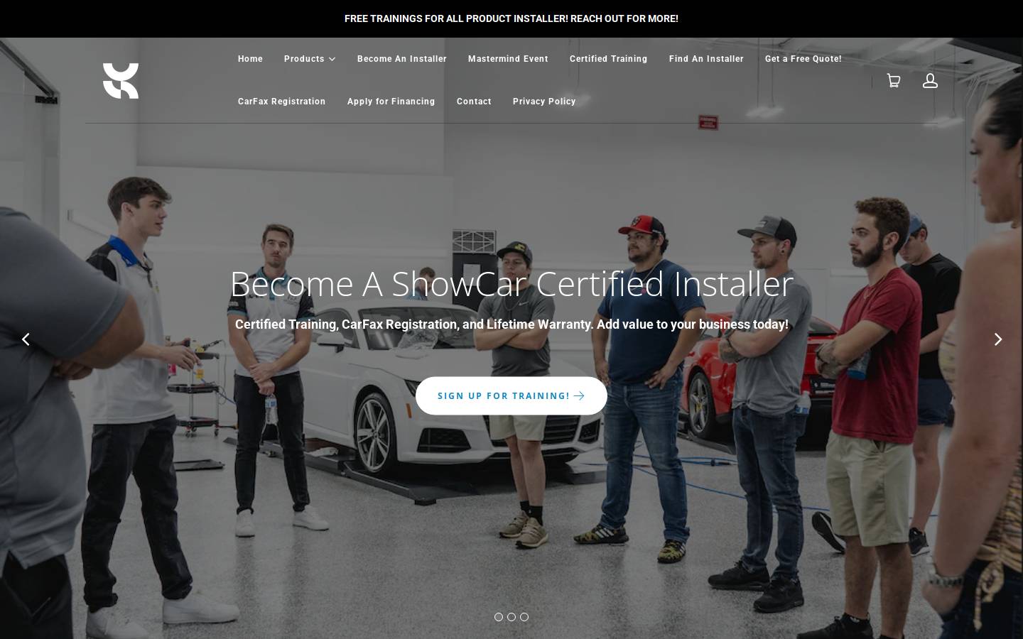 showcarceramics.com homepage screenshot