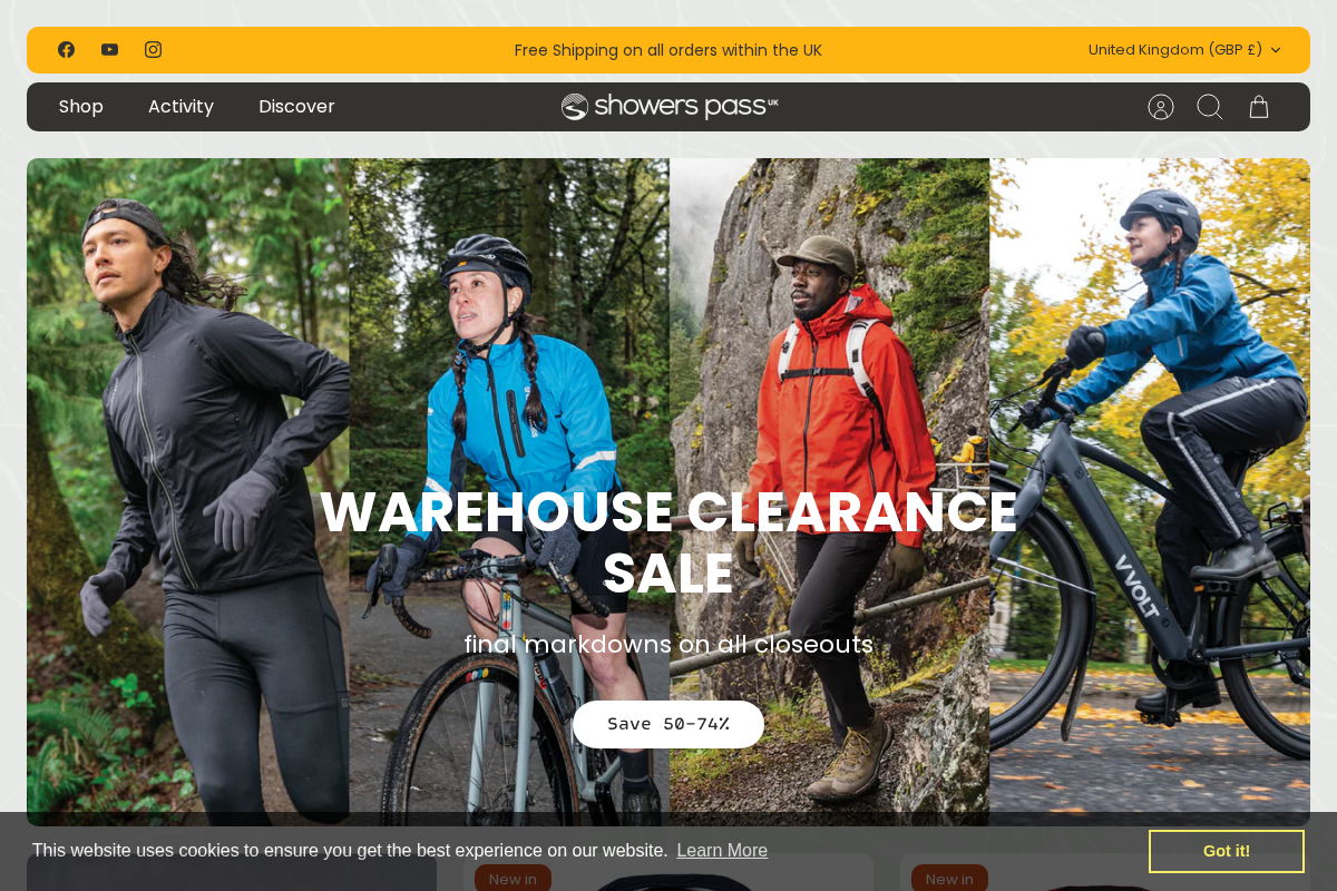 showerspass.co.uk homepage screenshot