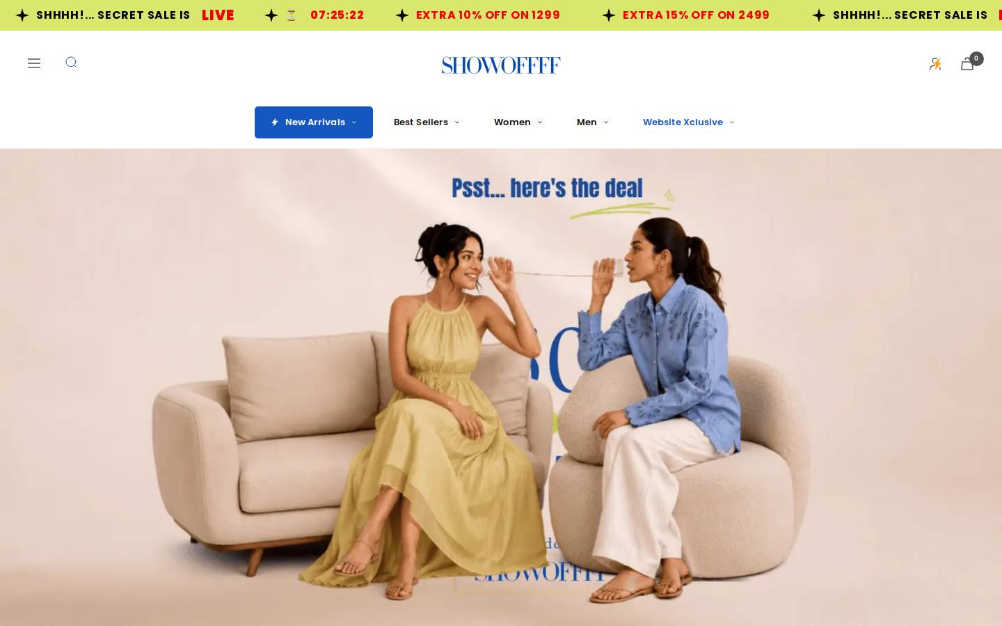 showoff.in homepage screenshot