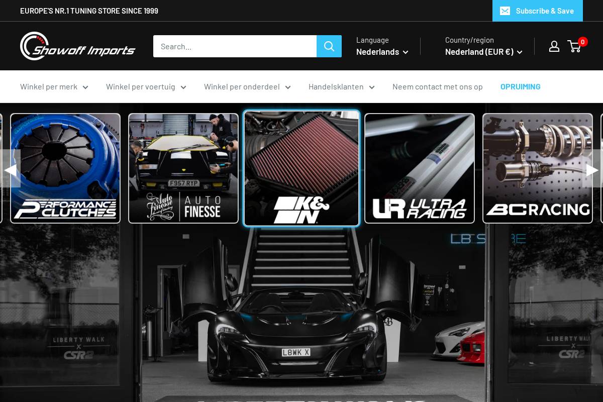 Showoffimports homepage screenshot