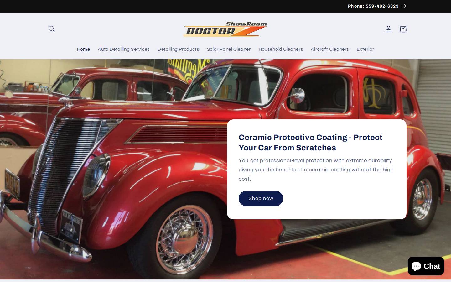 showroomdrz.com homepage screenshot