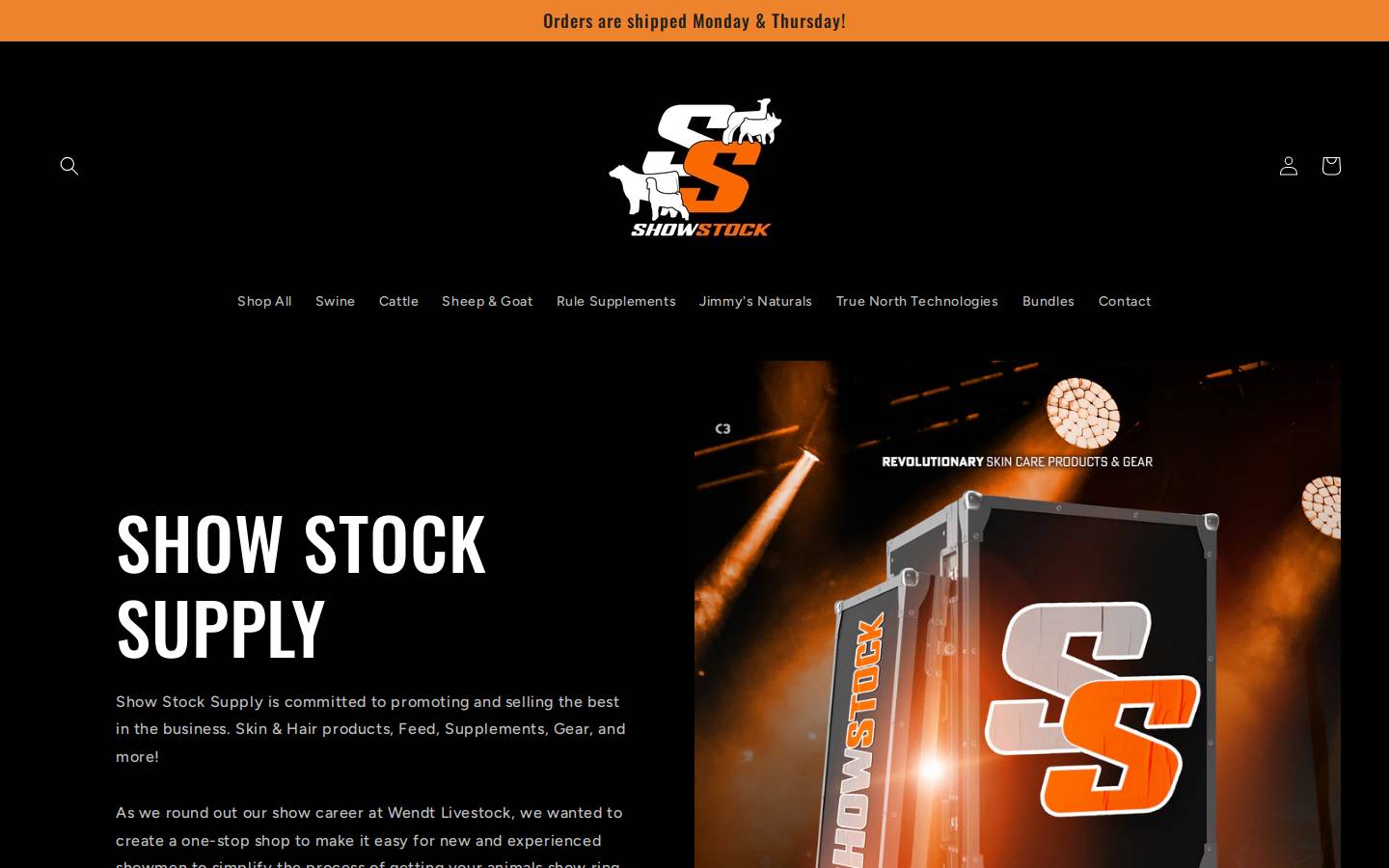 showstocksupply.shop homepage screenshot