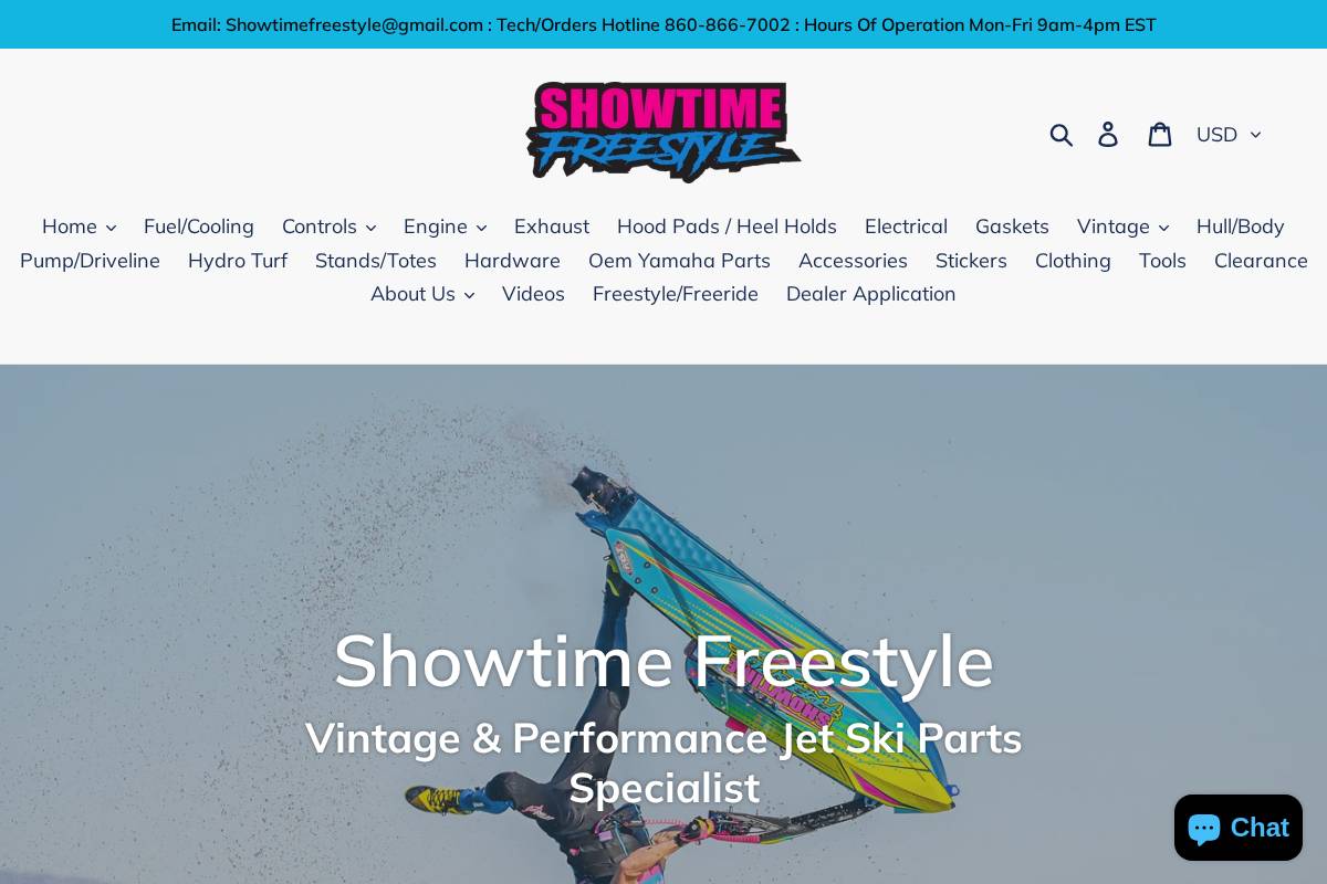 Showtime Freestyle homepage screenshot