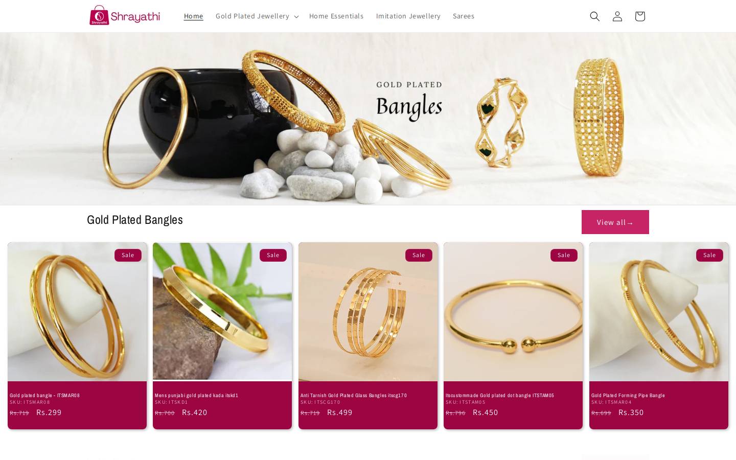 shrayathi.com homepage screenshot