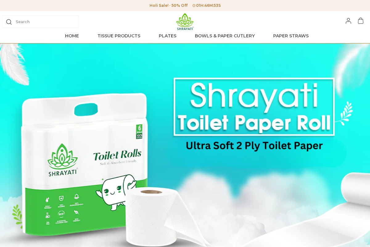 shrayati.com homepage screenshot
