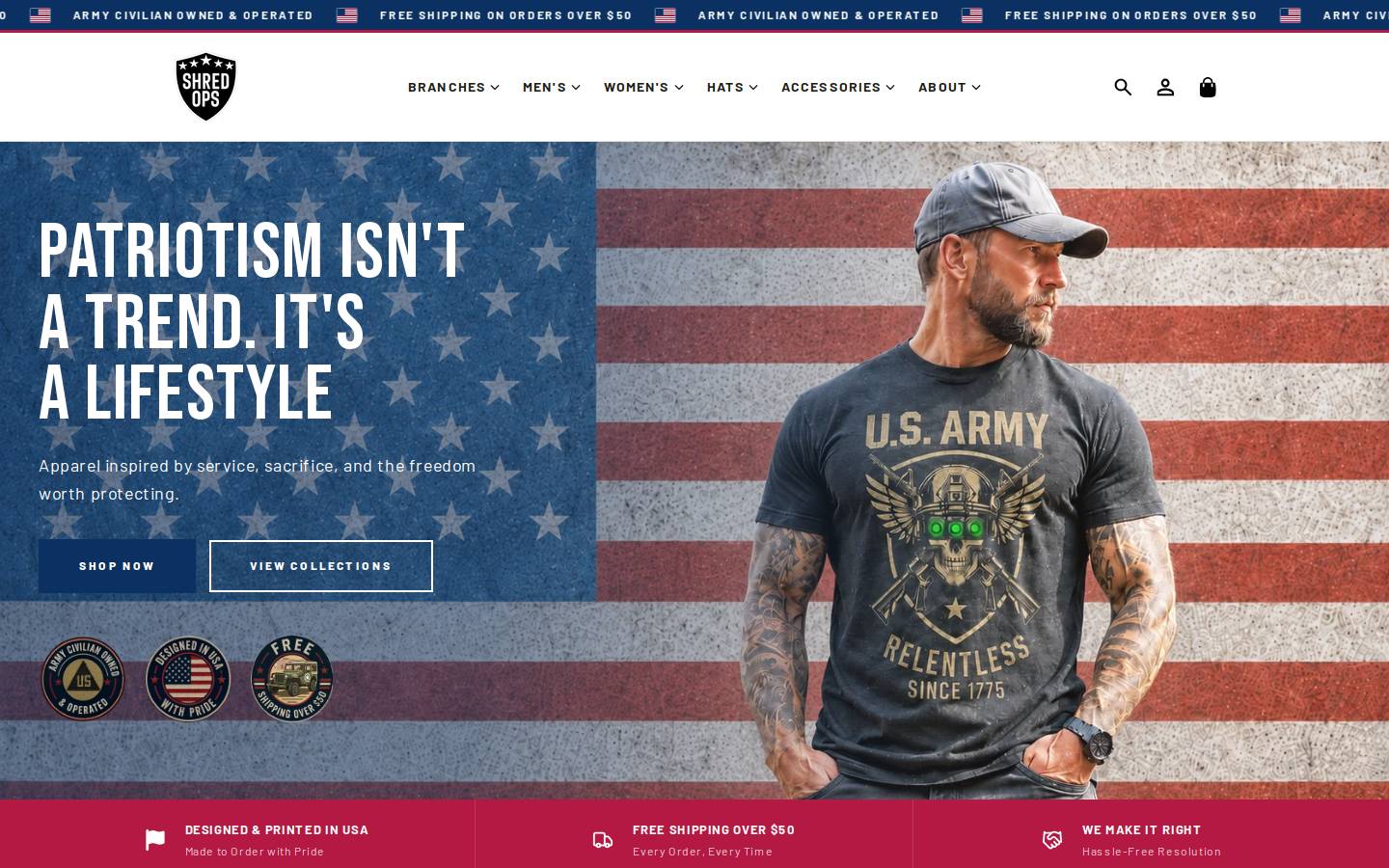 shred-ops.com homepage screenshot