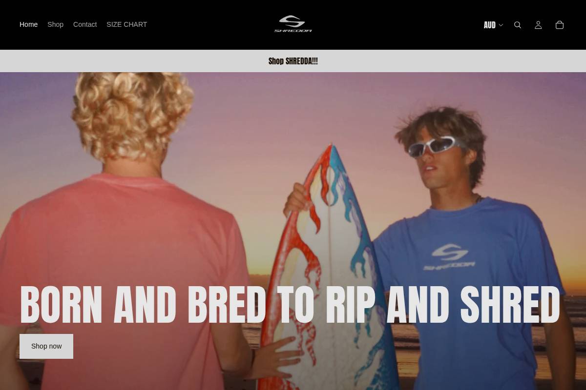 shredda.co homepage screenshot
