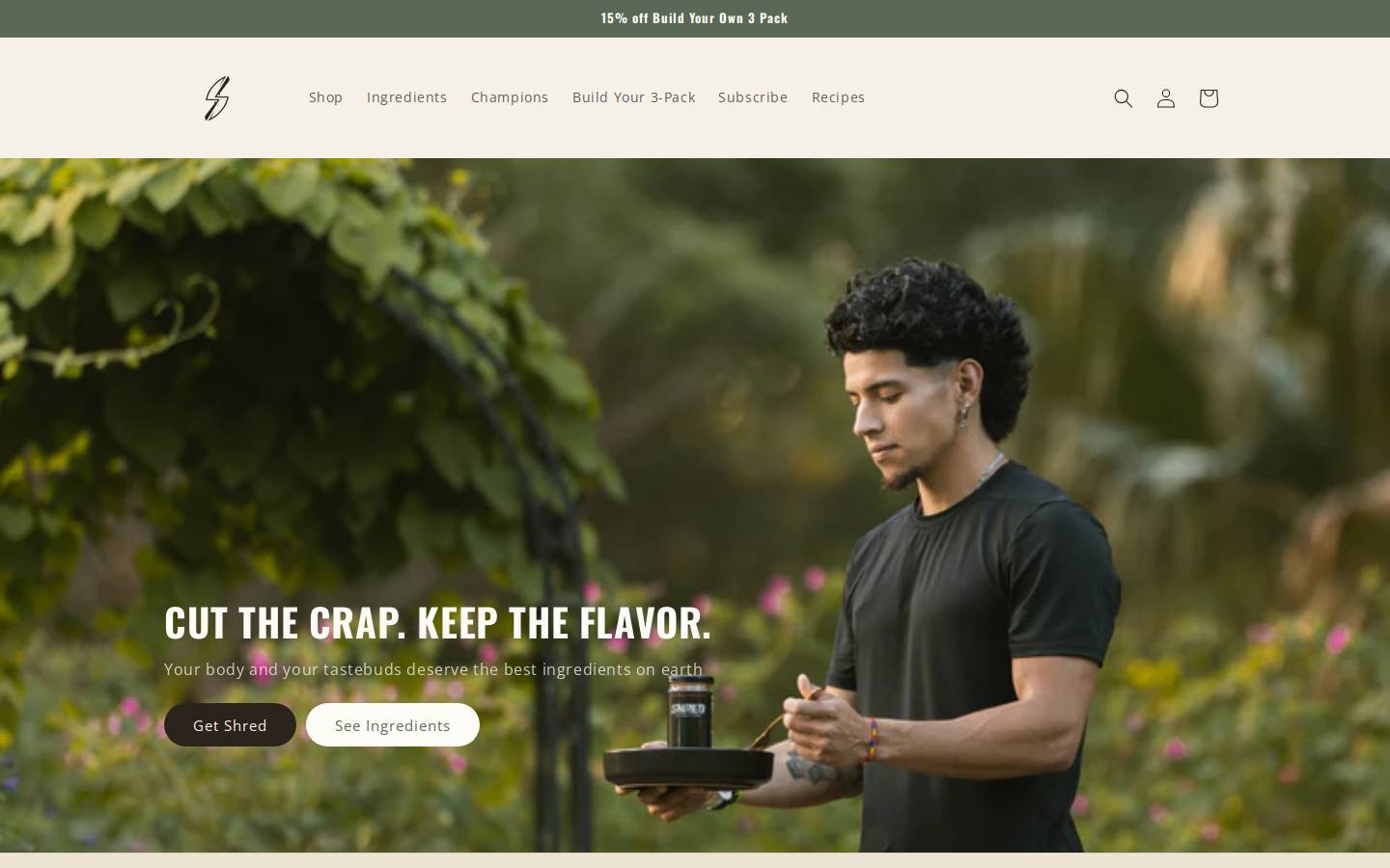 shredseasoning.com homepage screenshot