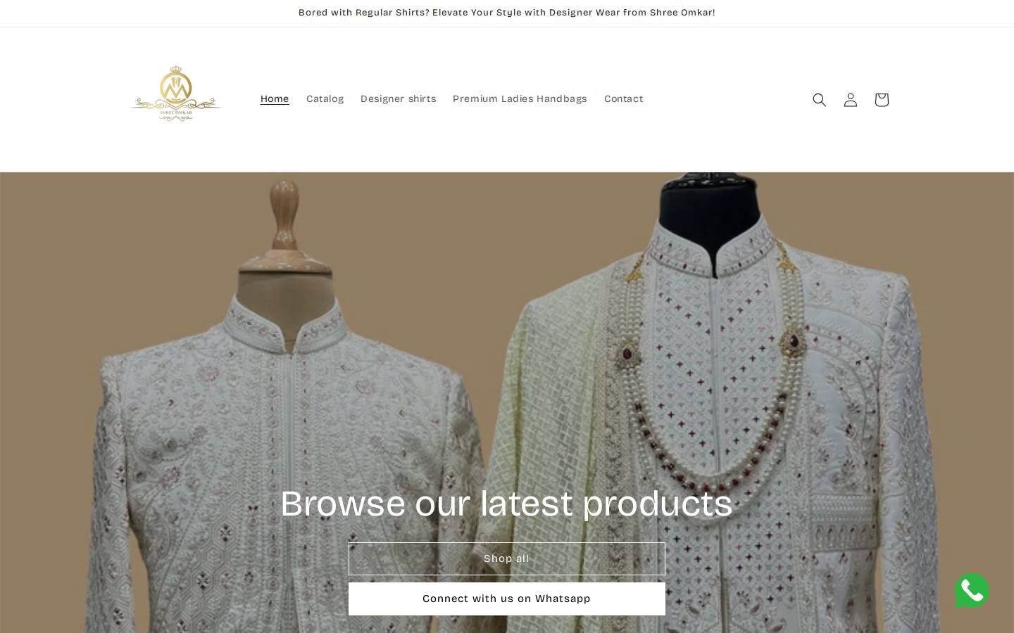 shreeomkar.in homepage screenshot