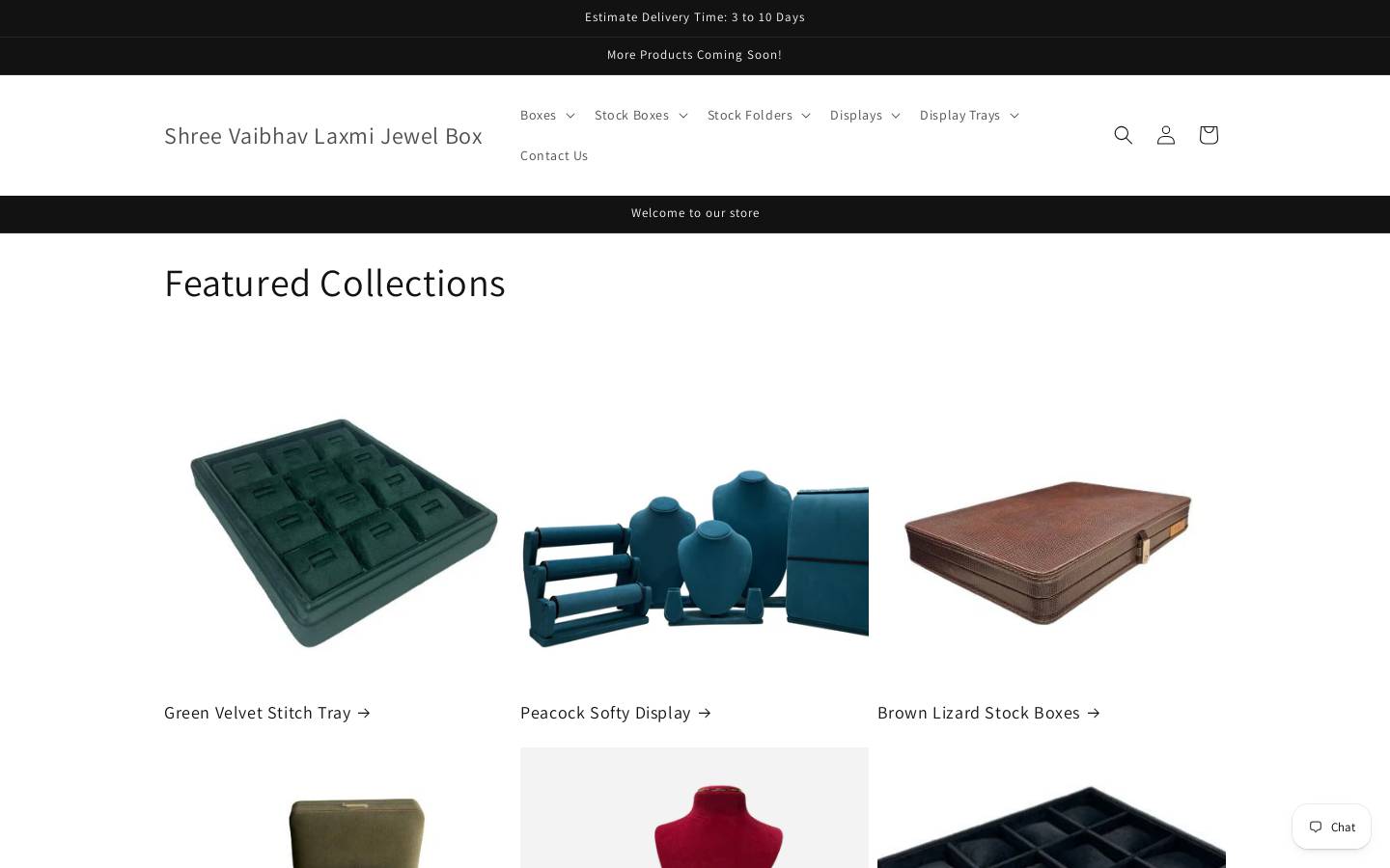 shreevaibhavlaxmijewelbox.com homepage screenshot