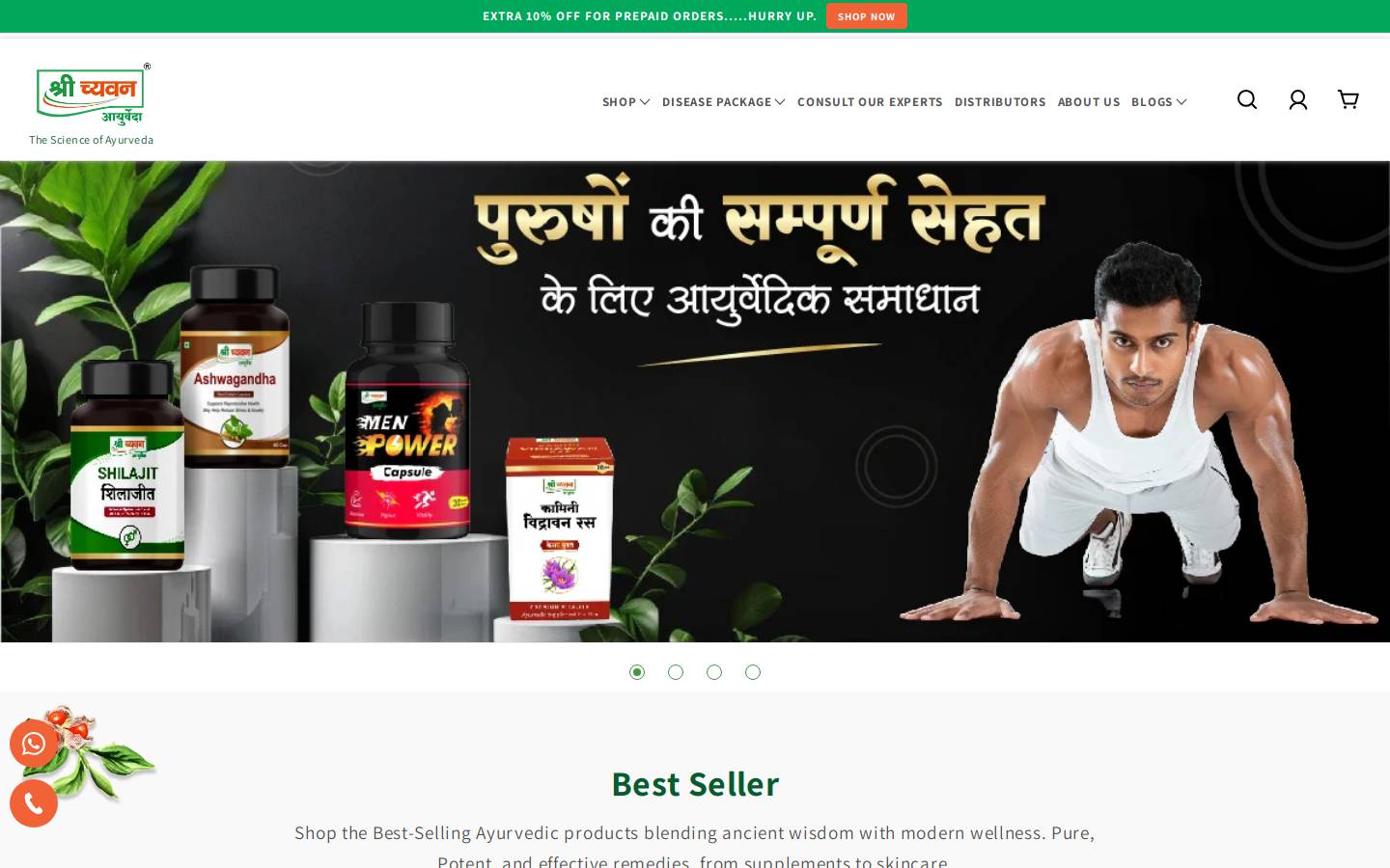 shrichyawanayurved.com homepage screenshot