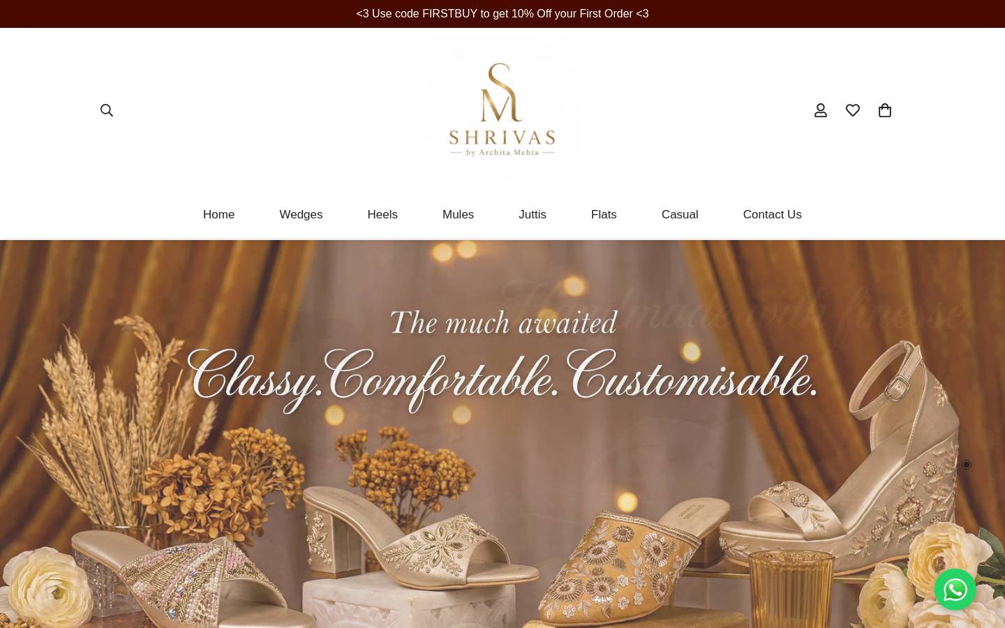 shrivasbyarchita.in homepage screenshot