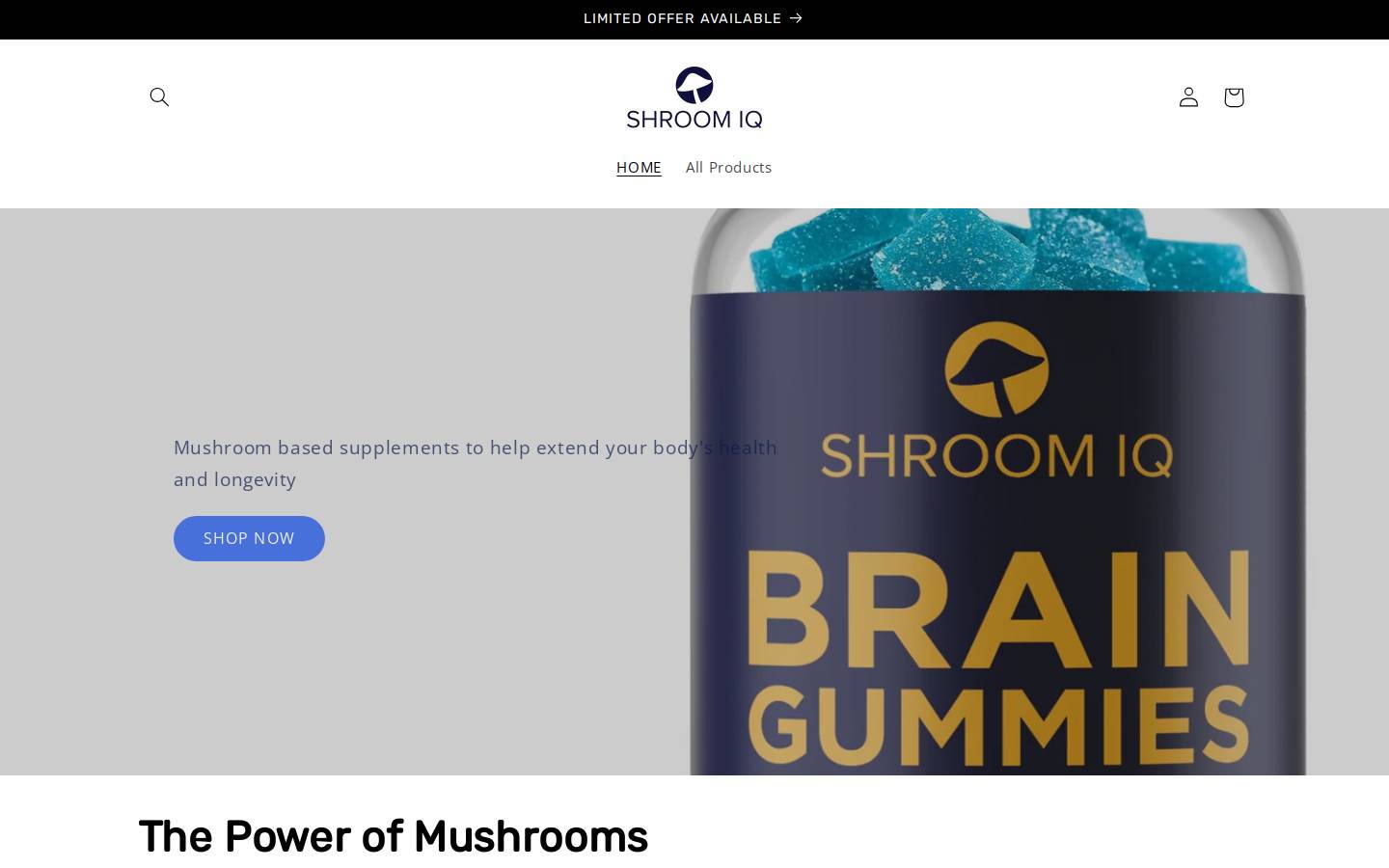 shroomiq.com homepage screenshot
