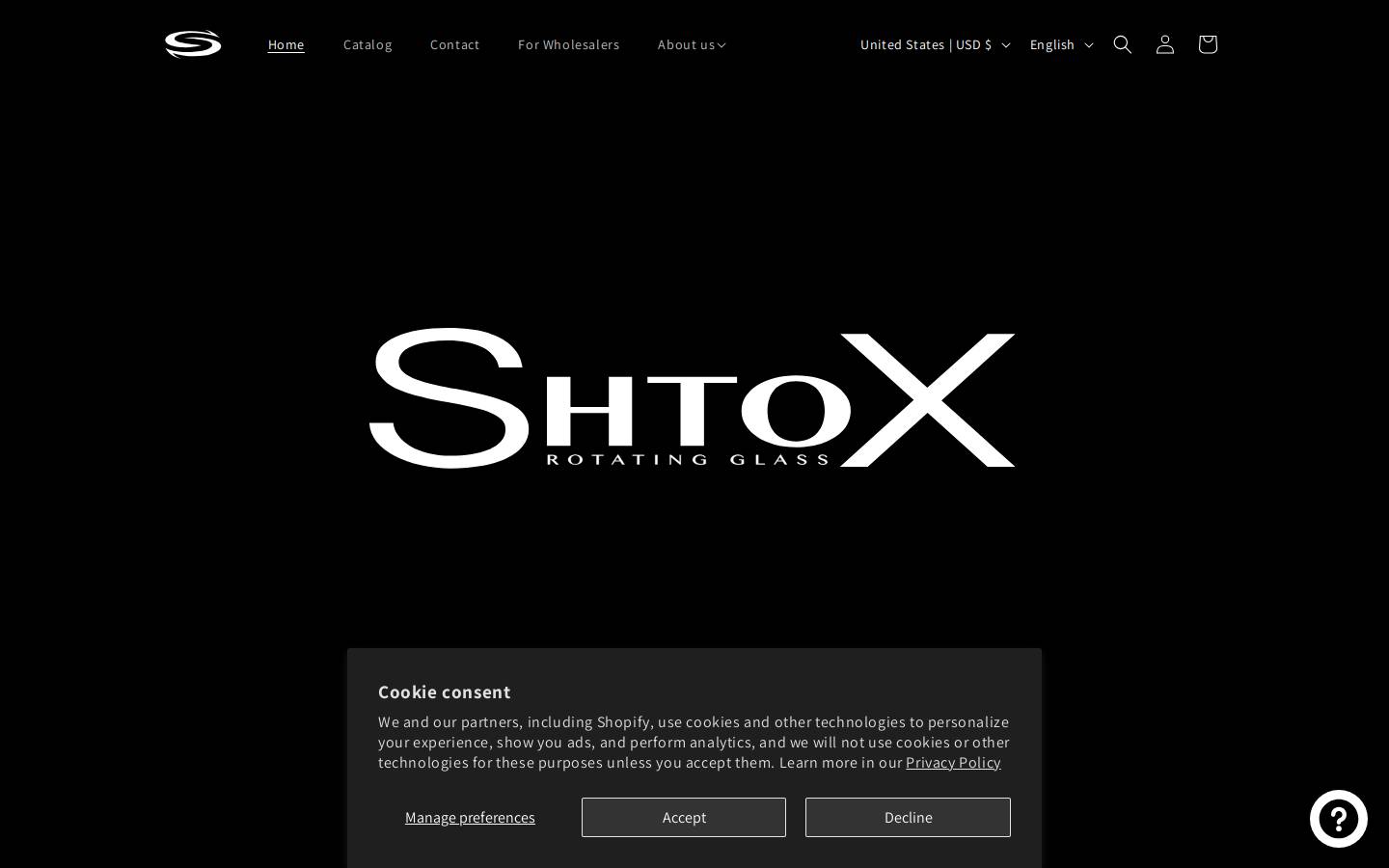 Shtox homepage screenshot