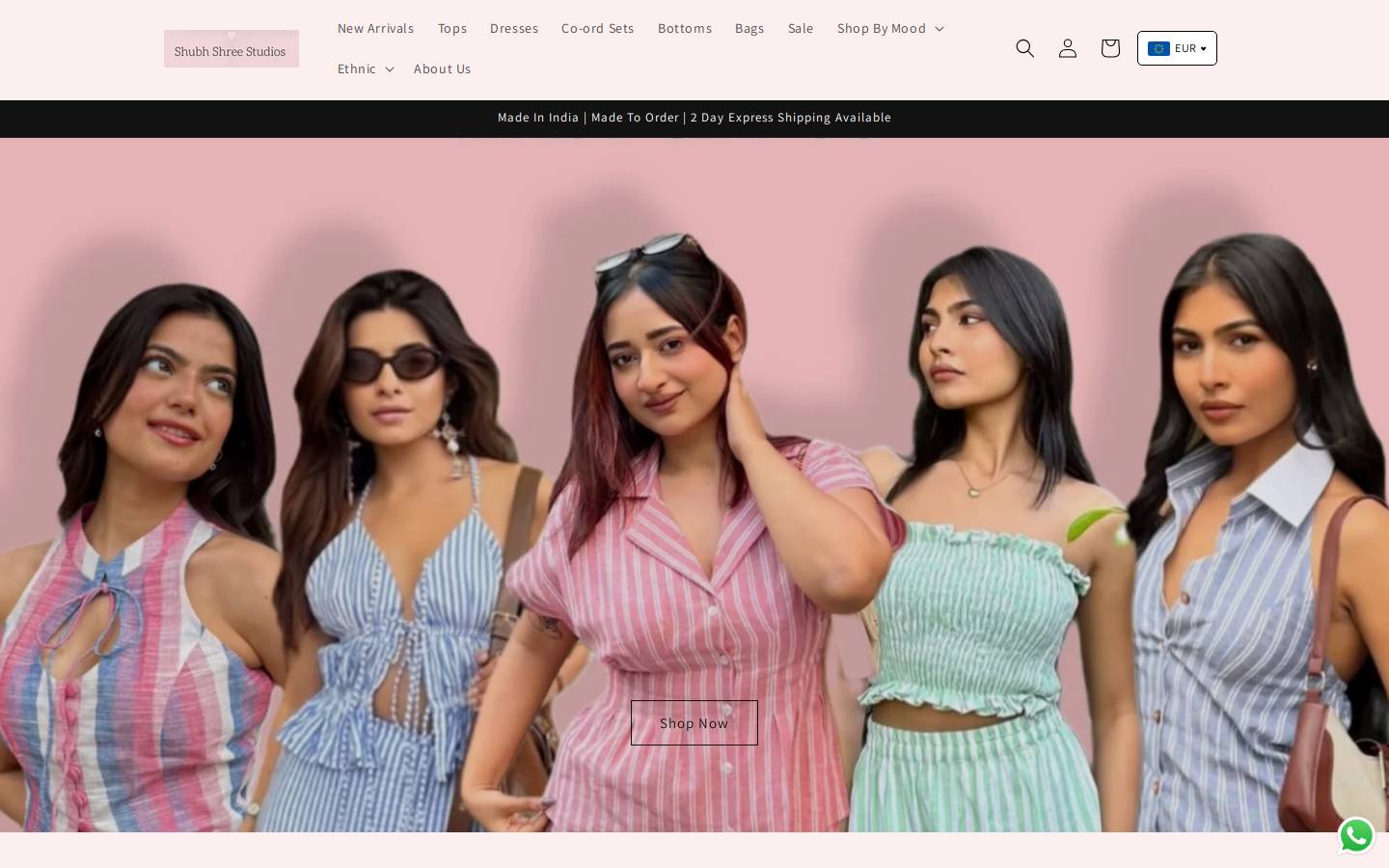 shubhshreestudios.com homepage screenshot