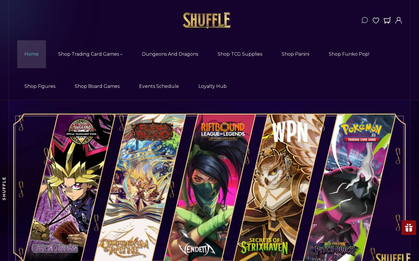 shufflegames.net homepage screenshot