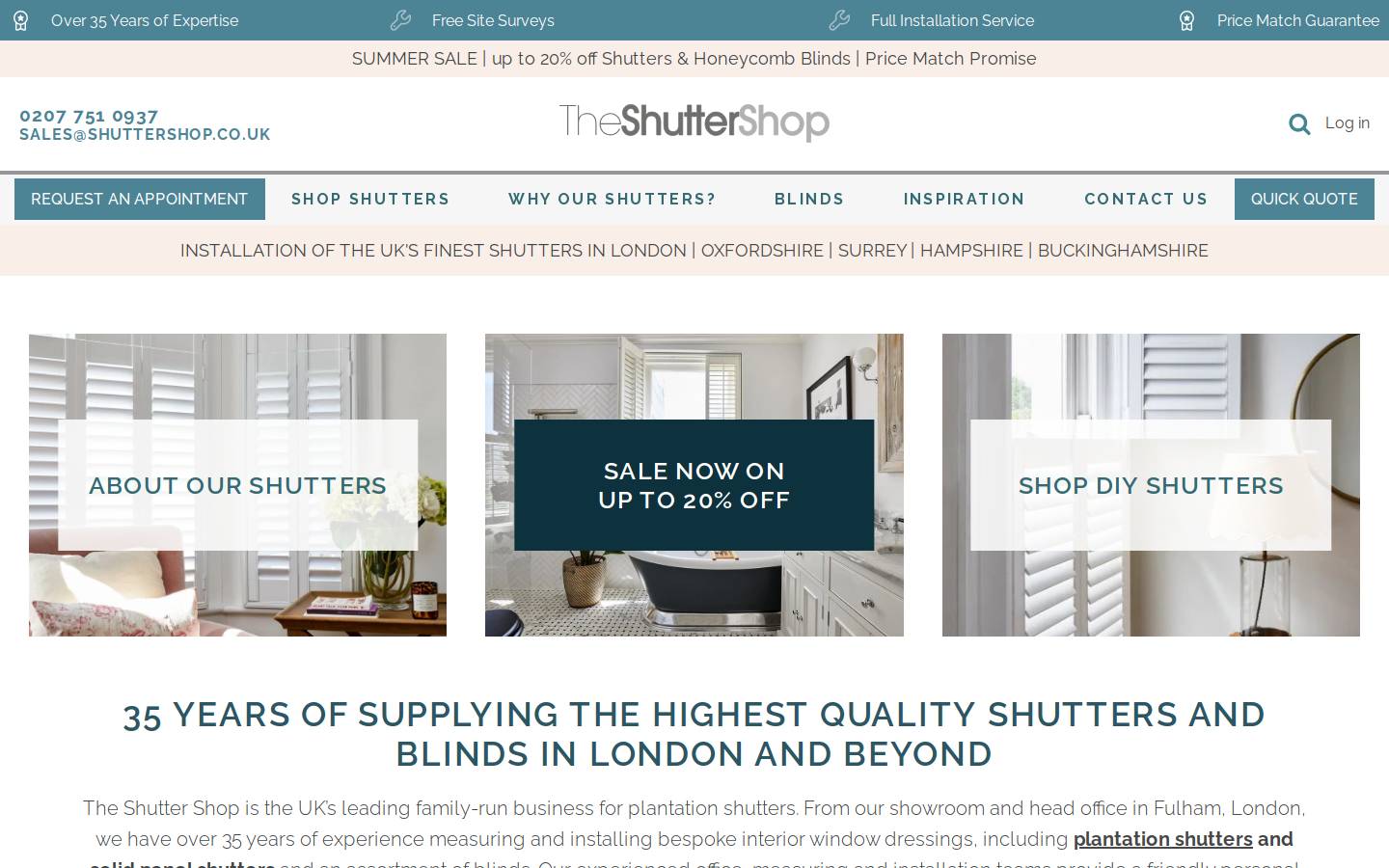 Shuttershop homepage screenshot