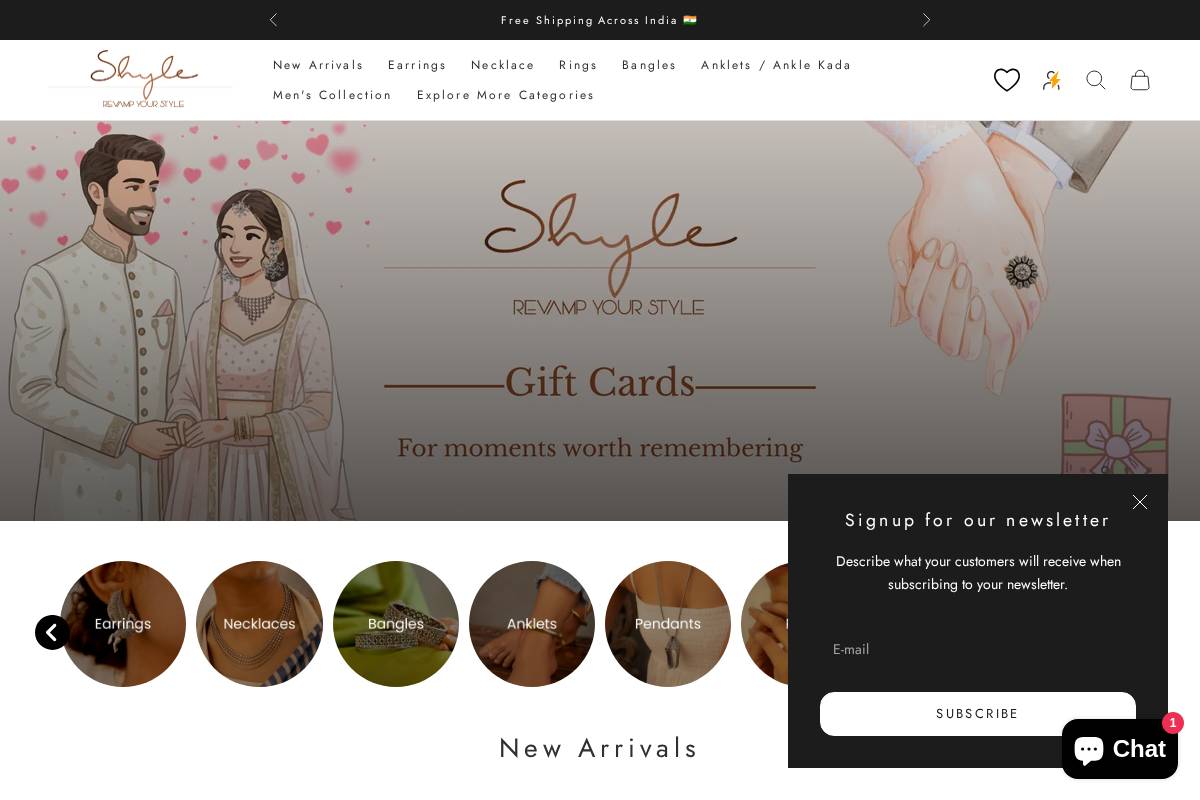 shyle.in homepage screenshot