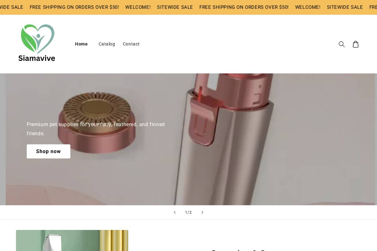 siamavive.store homepage screenshot