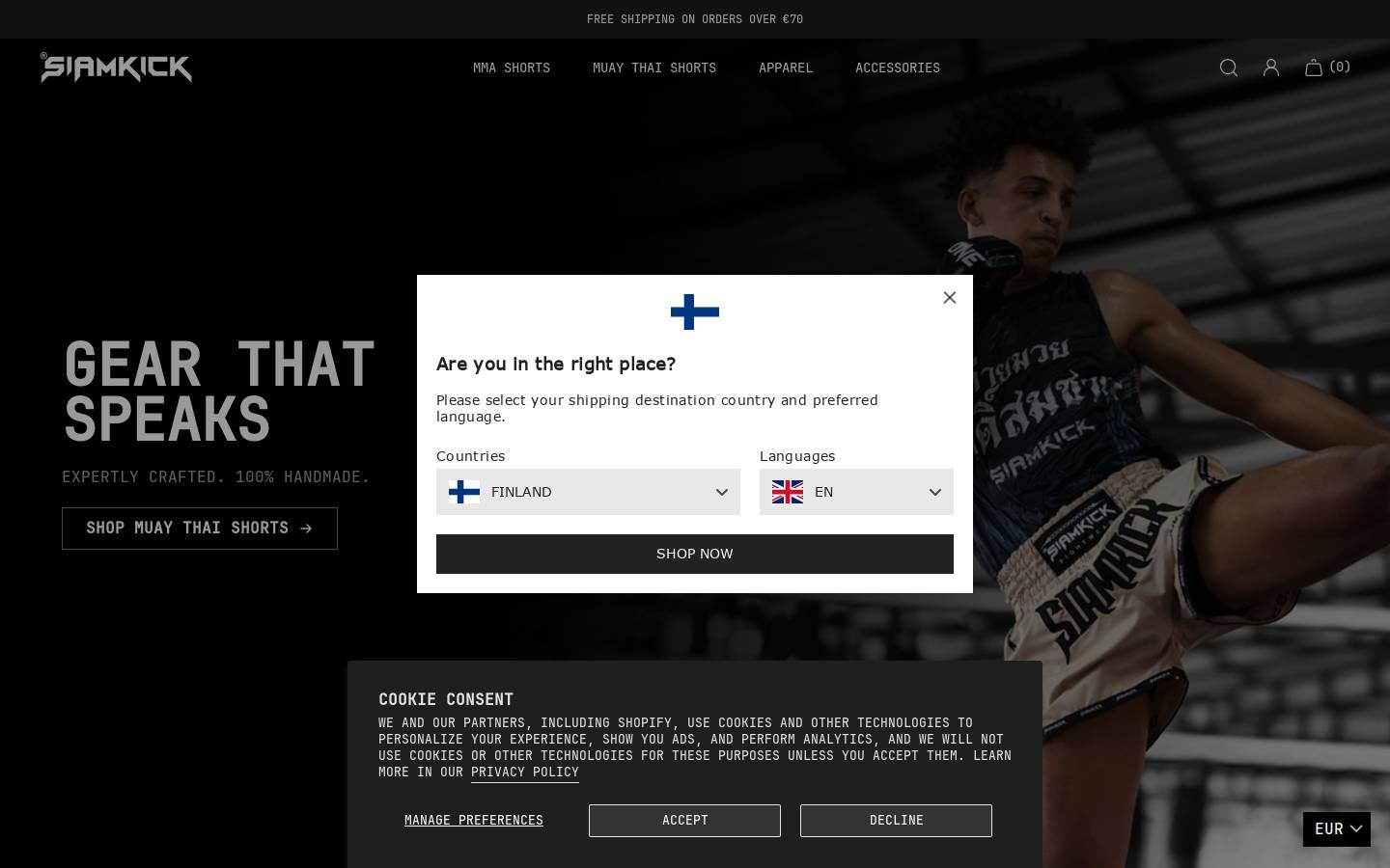 SIAMKICK Fight homepage screenshot
