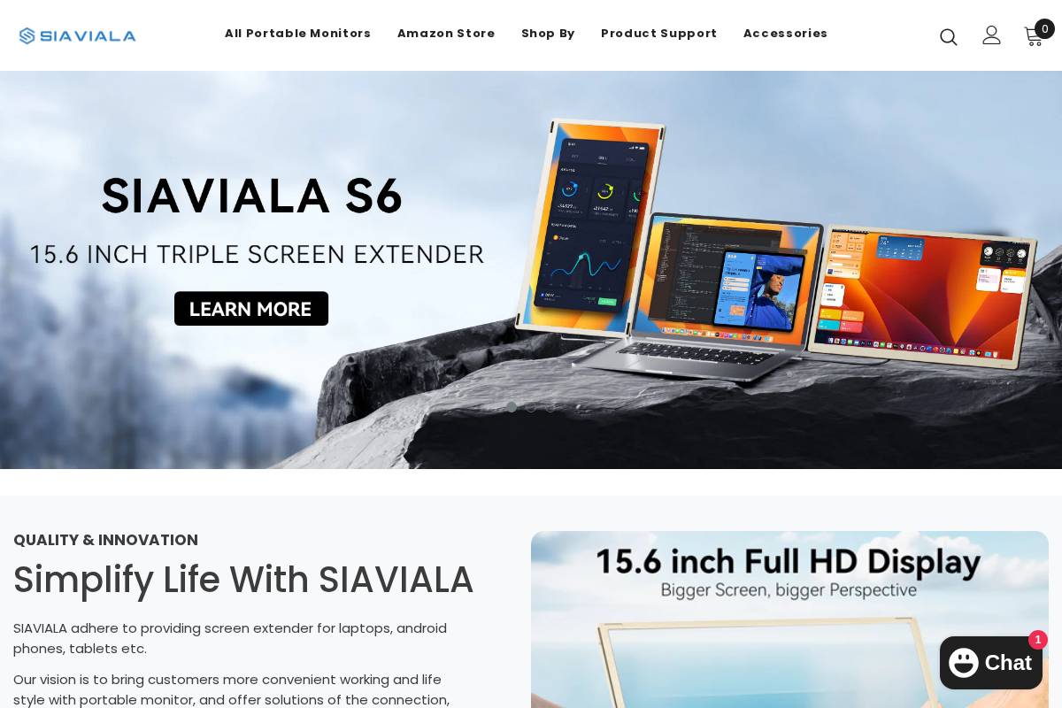Siaviala Monitor homepage screenshot