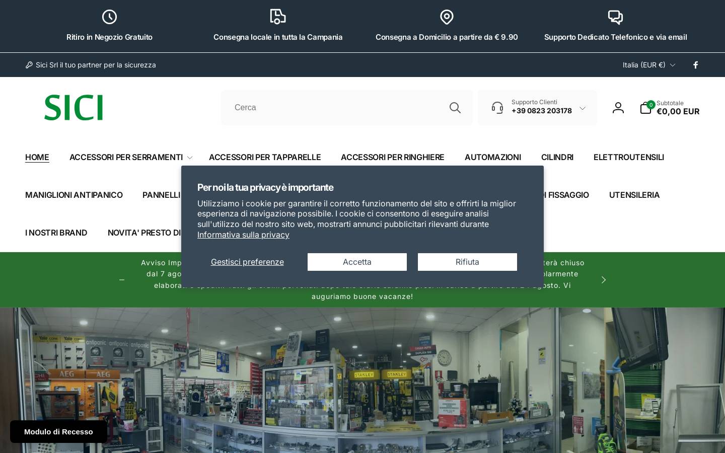 Sici s.r.l. homepage screenshot
