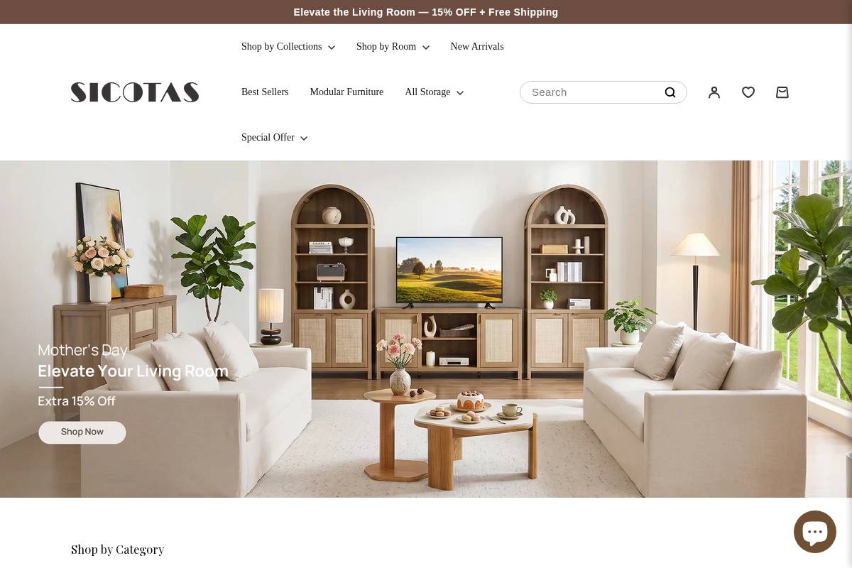 SICOTAS homepage screenshot