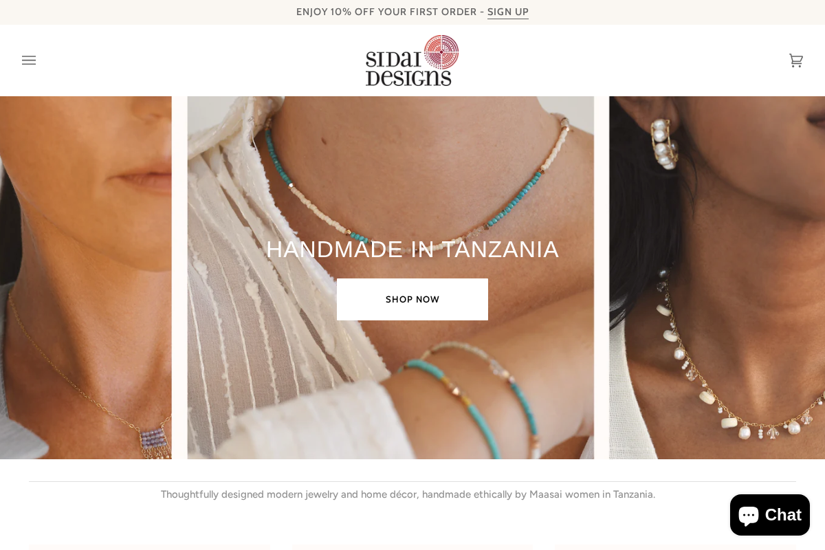 Sidai Designs homepage screenshot