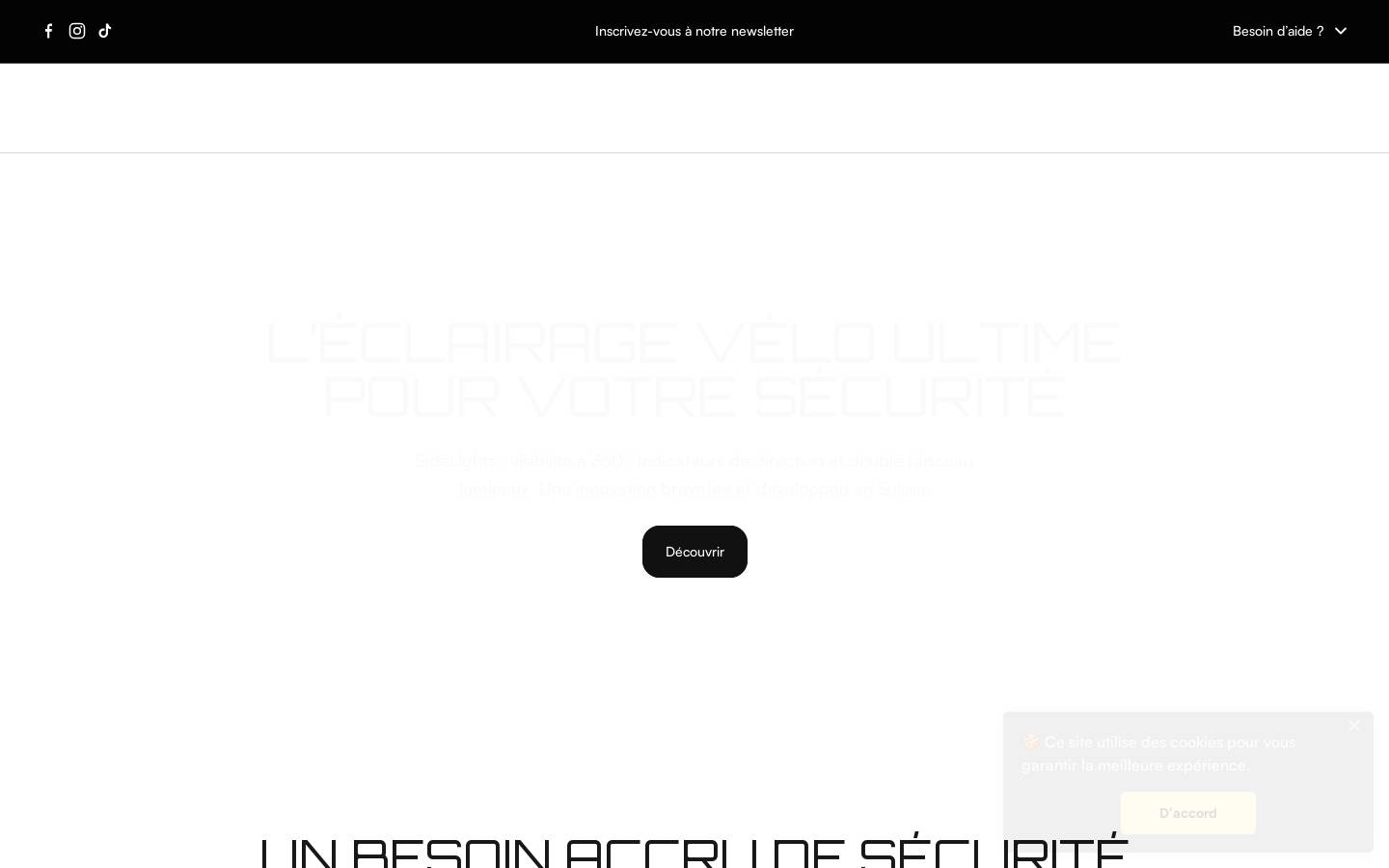 sidelights.bike homepage screenshot