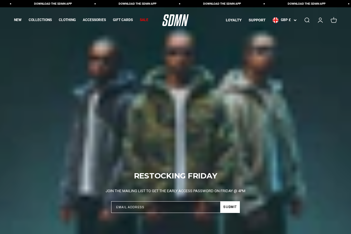 Sidemen Clothing homepage screenshot