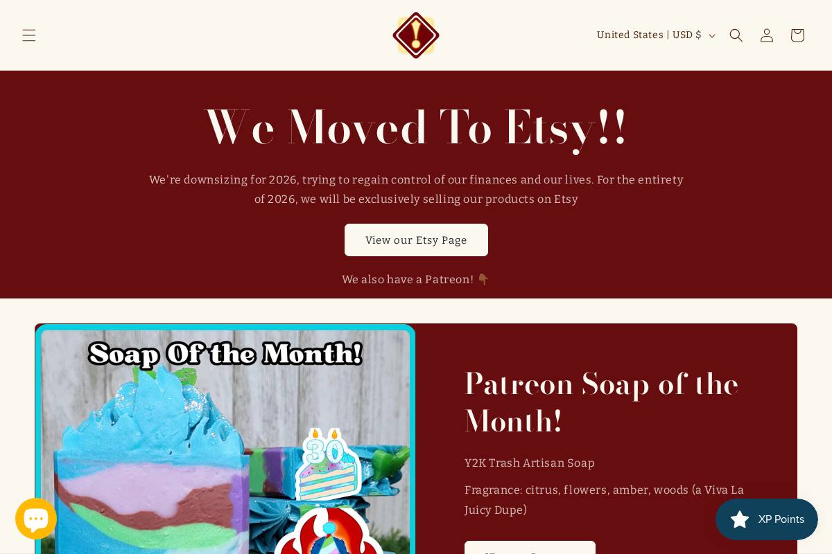 sidequestshoppe.com homepage screenshot