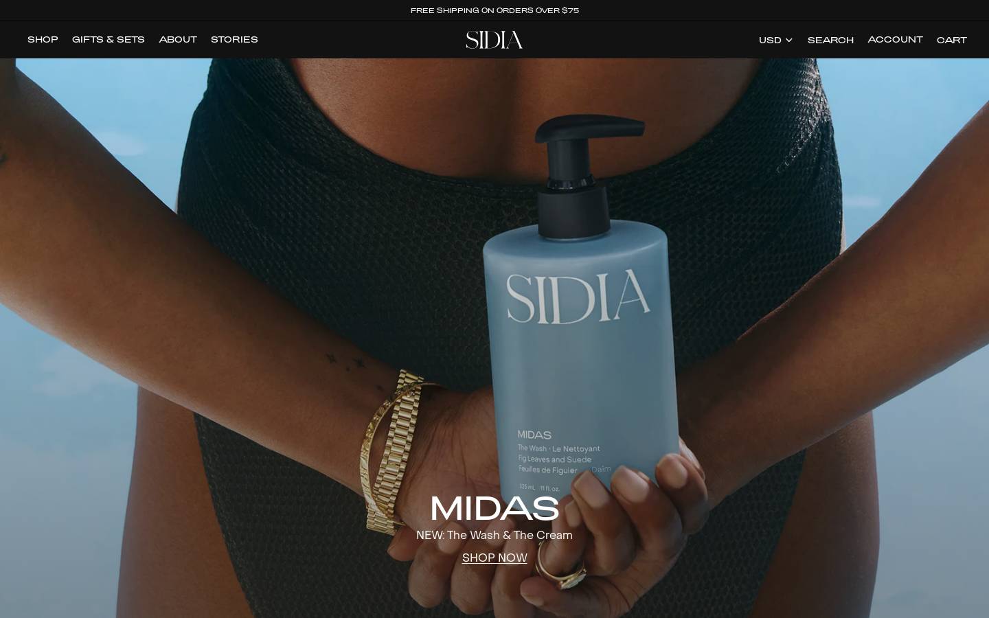sidiathebrand.com homepage screenshot