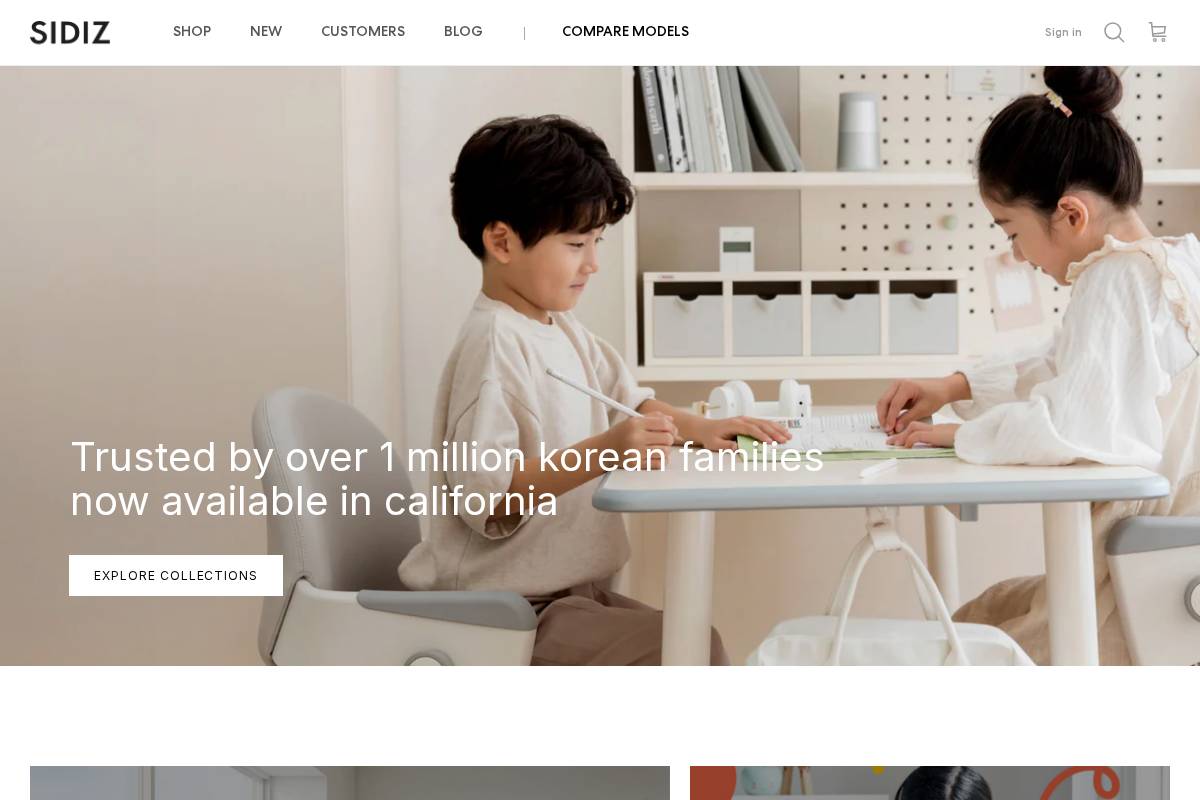 sidiz.com homepage screenshot