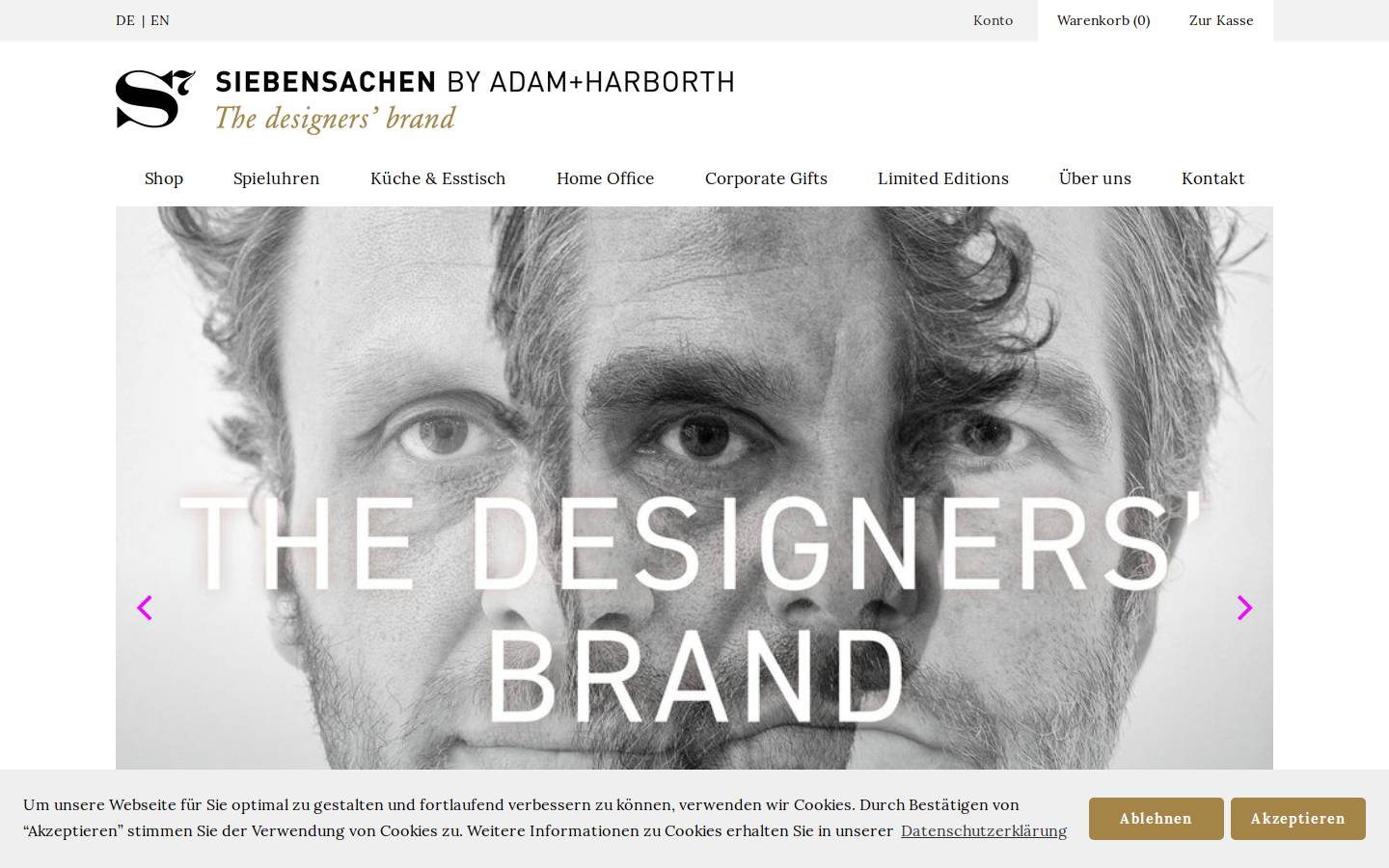 siebensachen.com homepage screenshot