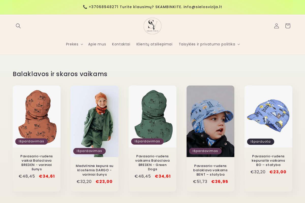 sielosvizija.lt homepage screenshot