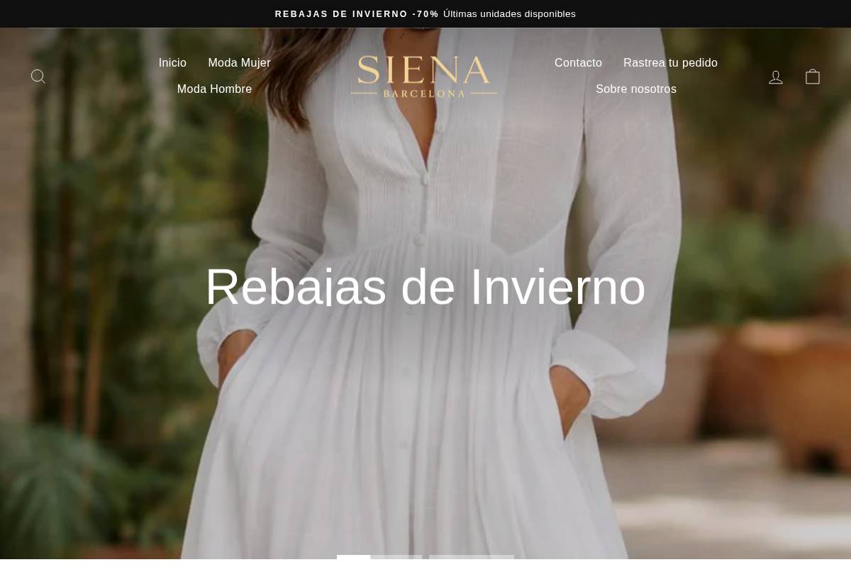 Sienabarcelona homepage screenshot