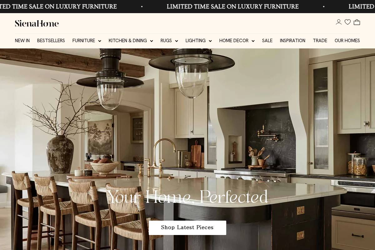 sienadesign.co homepage screenshot