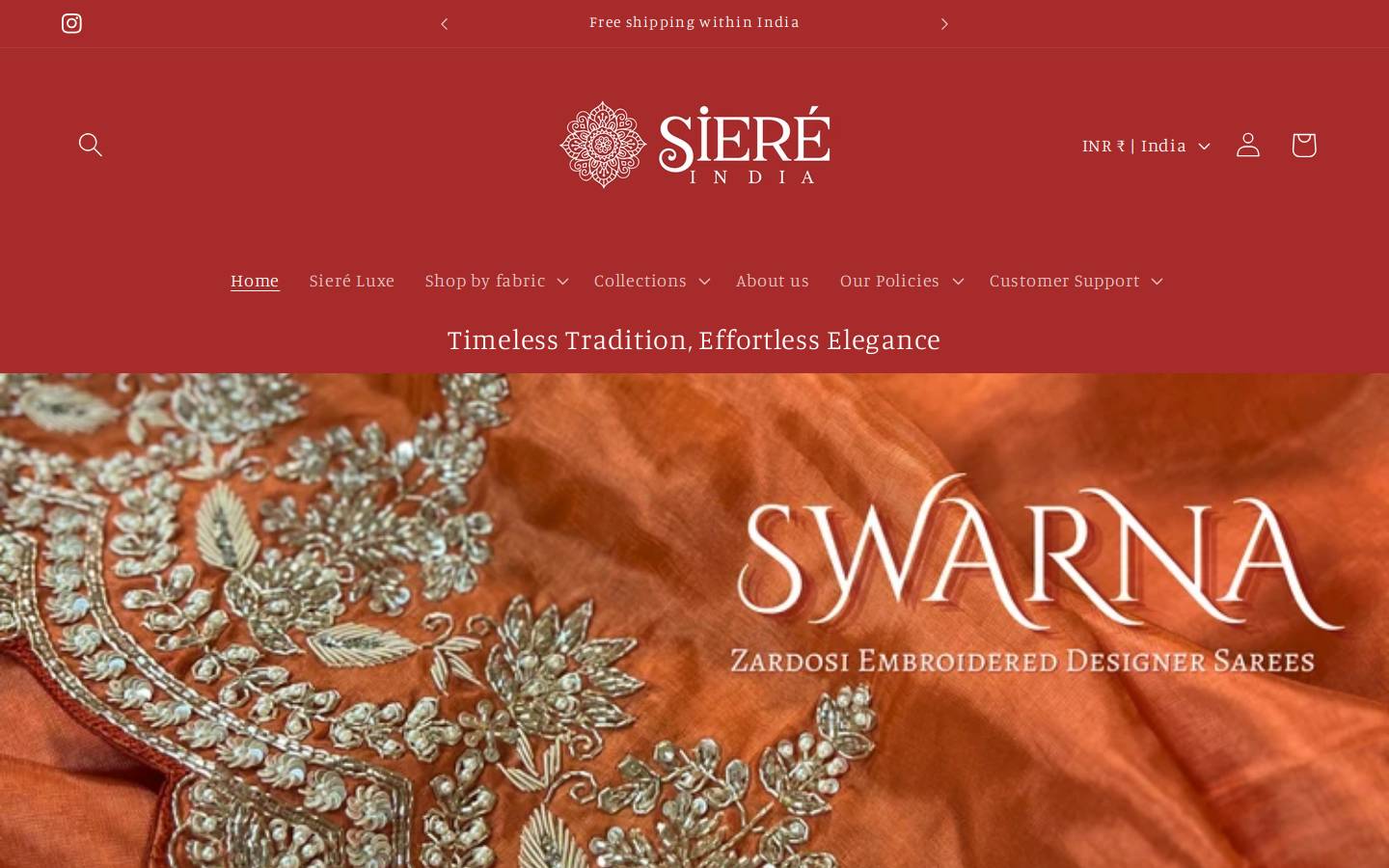 siereindia.com homepage screenshot