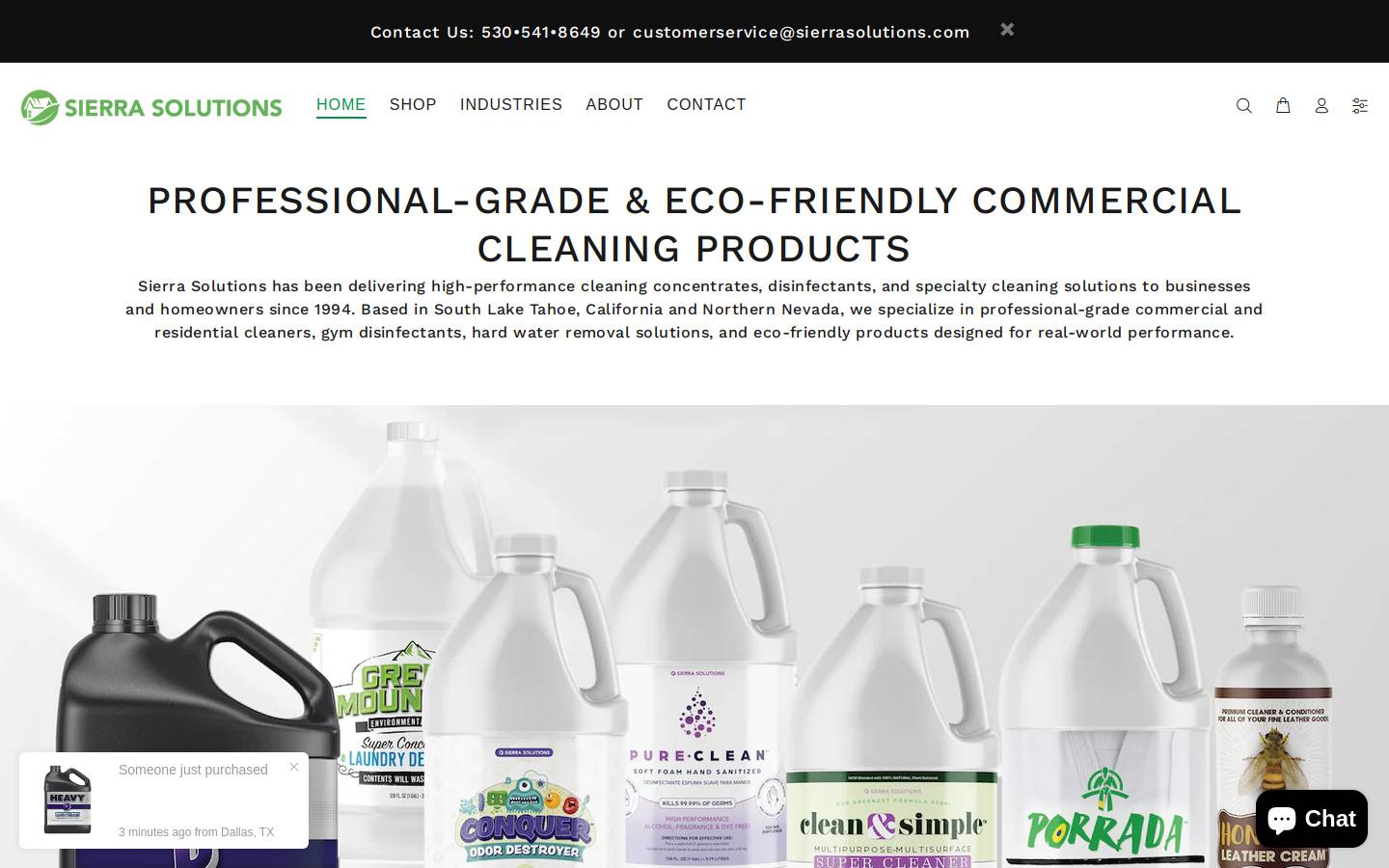 sierrasolutions.com homepage screenshot
