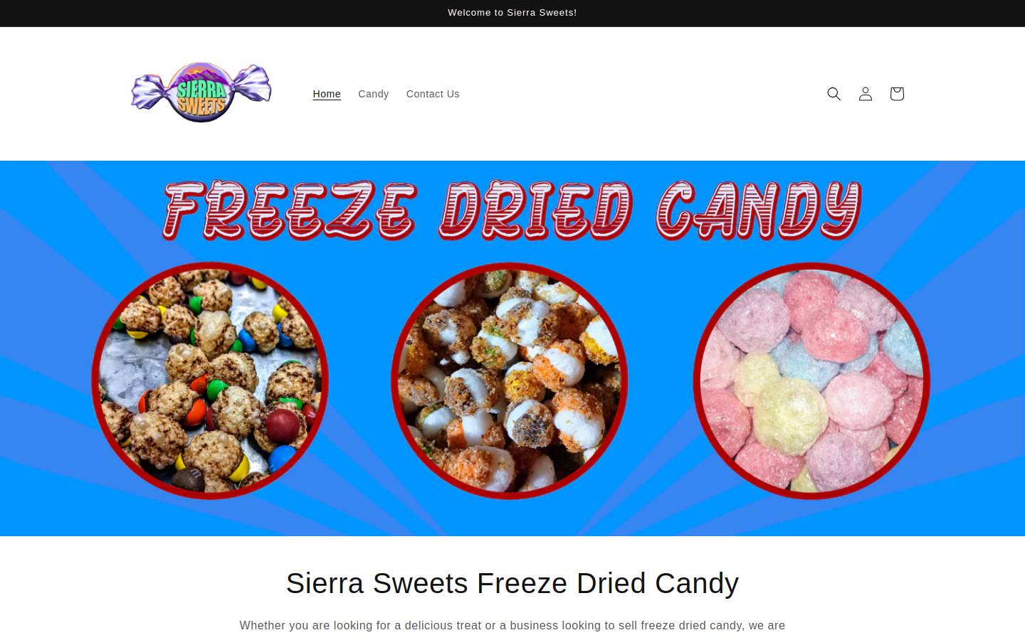 sierrasweetsaz.com homepage screenshot