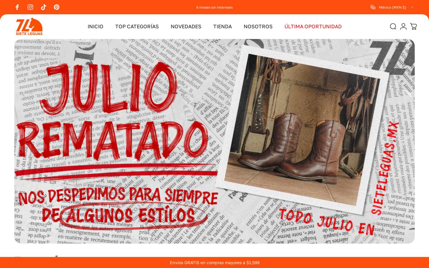 sieteleguas.mx homepage screenshot