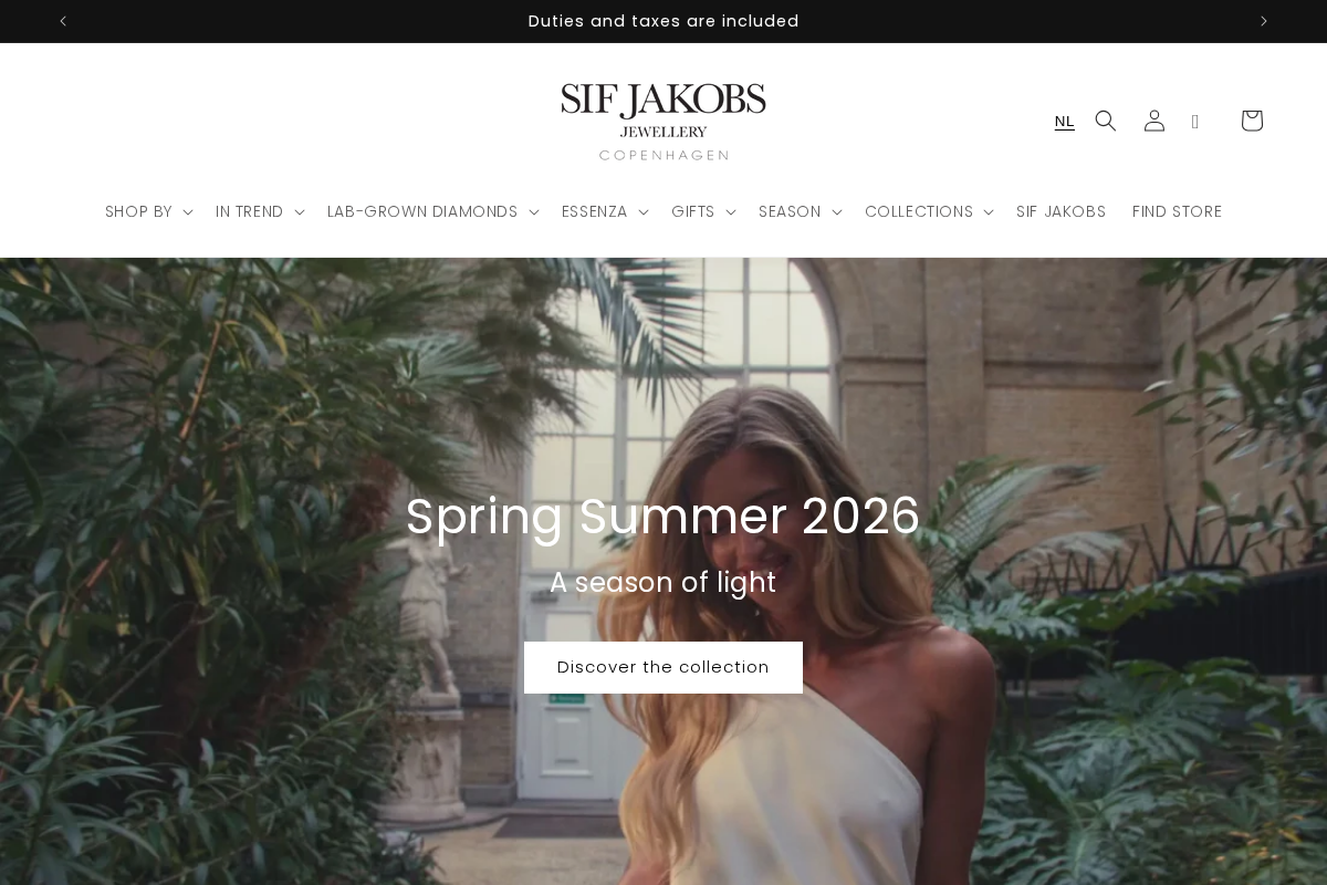 Sif Jakobs Jewellery homepage screenshot