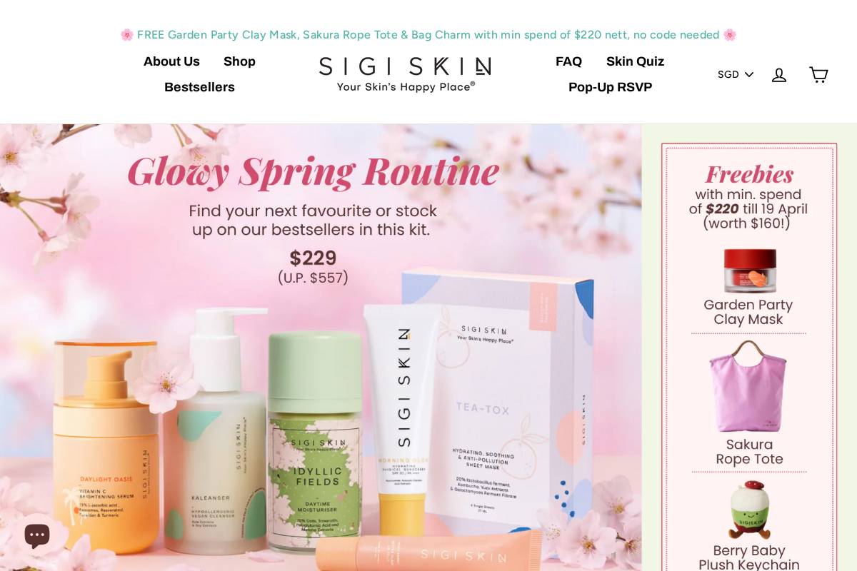 sigiskin.com homepage screenshot