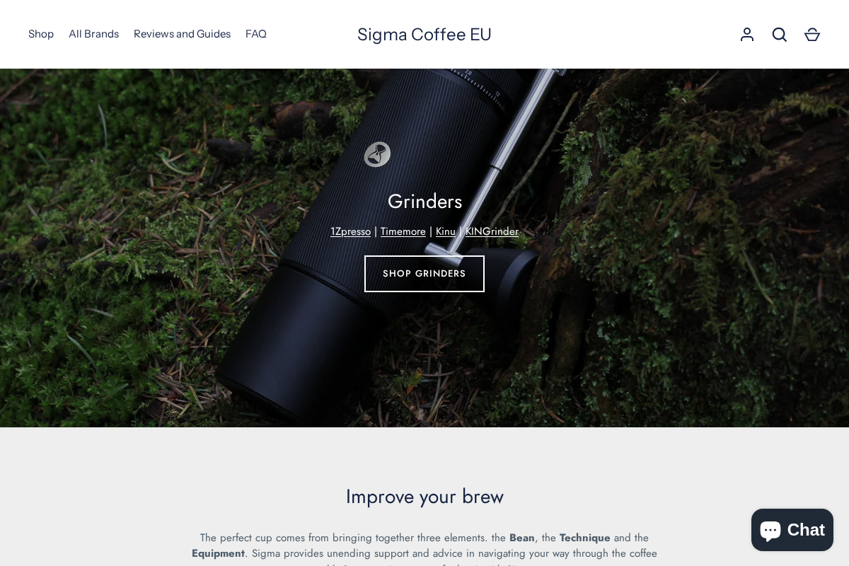 Sigmacoffee Eu homepage screenshot