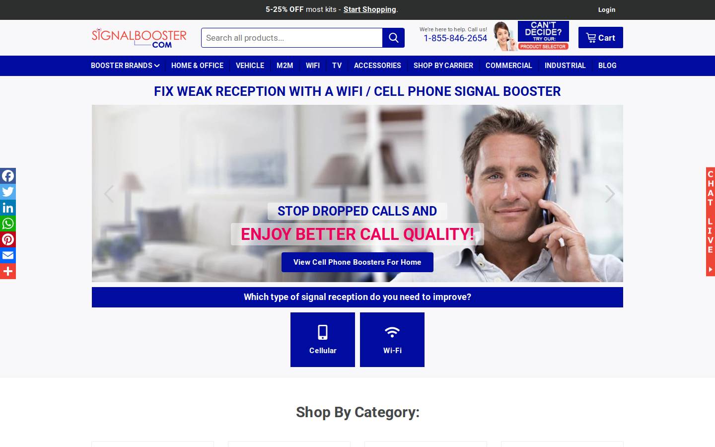 signalbooster.com homepage screenshot