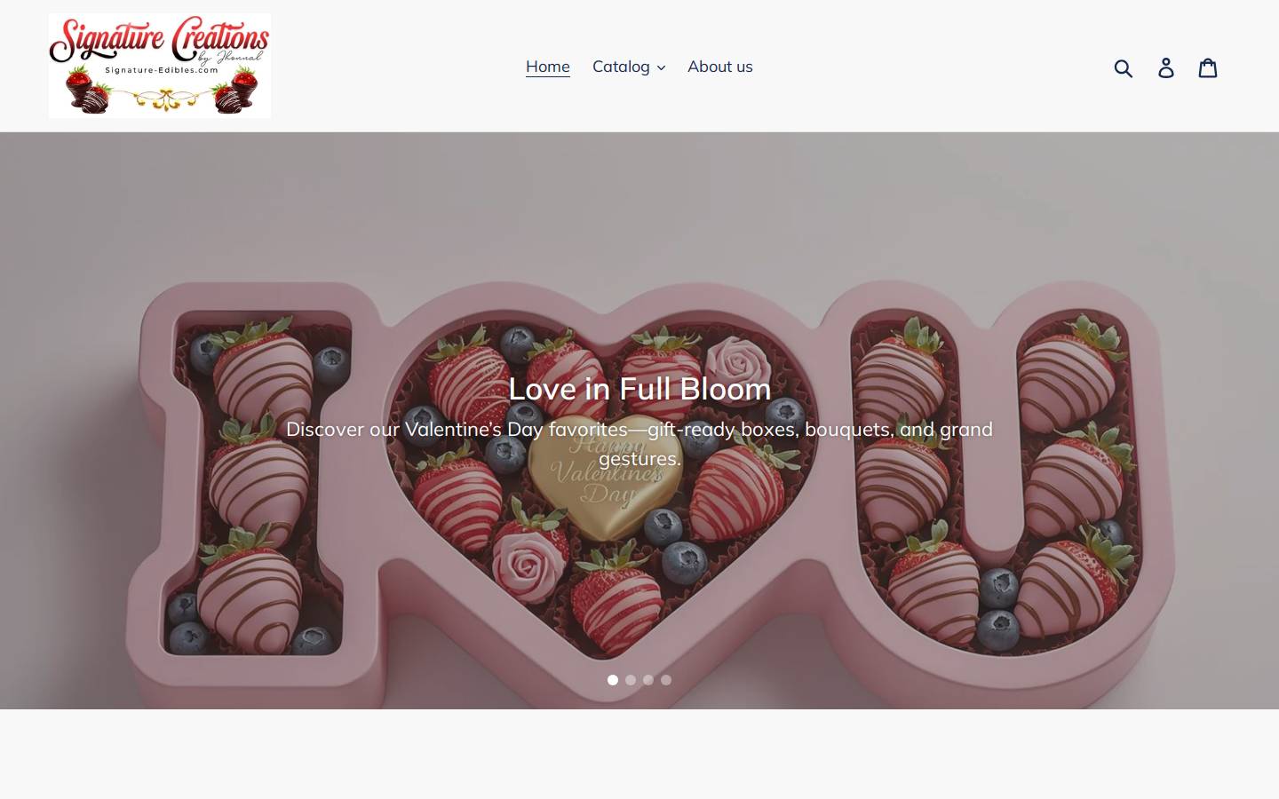 signature-edibles.com homepage screenshot