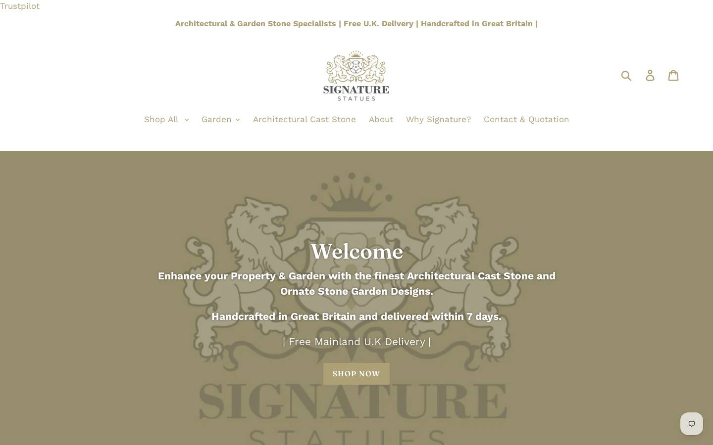 Cooks Cast Stone homepage screenshot